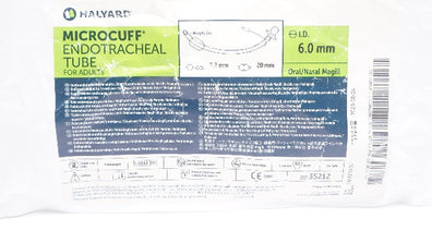 Halyard 35212 Microcuff Adult Endotracheal Tube ID 6.0mm (x)